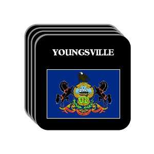 US State Flag   YOUNGSVILLE, Pennsylvania (PA) Set of 4 Mini Mousepad 