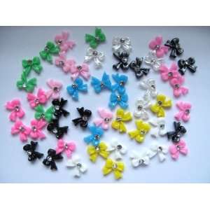 Nail Art 3d 50 Pieces Mix Bow Tie/ Rhinestone for Nails, Cellphones 