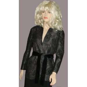  Linda Allard Ellen Tracy $598 Gray & Black Blazer Size 6 
