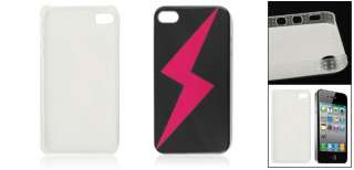 Nonslip Side Black Hard Plastic Back Case for iPhone 4G  