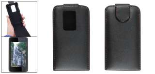 Magnetic Flap Vertical Black Holder Case for Nokia N900  