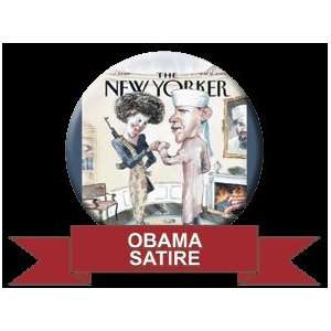   back pinback political badge the new yorker barack obama satire 2 1/4
