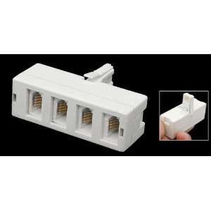   BT Plug to 4 Way UK Telephone Socket Adapter Splitter Electronics