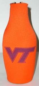 New Virginia Tech Hokies Bottle Zipper Coolie Koozie  