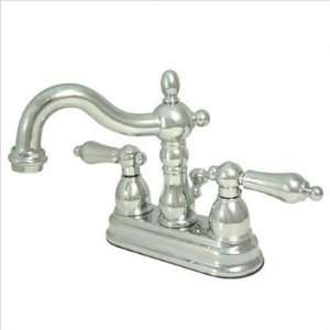   Centerset Lavatory Faucet with Brass Pop up, Poli: Home Improvement