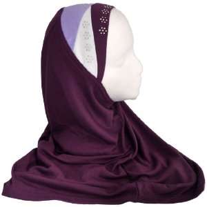   White and Light Purple Layers 1 Piece Al Amira Hijab 