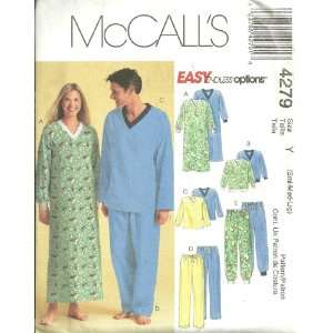   And Pull On Pants McCalls Sewing Pattern 4279 (Size Y Sml Med Lrg