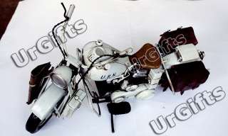 Vintage Hand Made Metal Art Bar Decor 1/6 Harley Davidson Motorcycle 