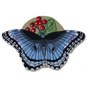   Butterfly Kisses Shaped Rug, Blue, 45 Inch by 29 Inch: Home & Kitchen