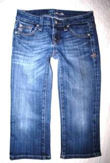 Girls MISS ME JEANS 10 capri jeans Sunbeam burst crop rhinestone 
