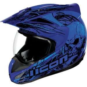   Full Face Motorcycle Helmet Blue Etched Small S 0101 4740 Automotive