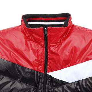 Mens Jacket Puffer Slick Warm Comfortable Contrast Color Sport Down 
