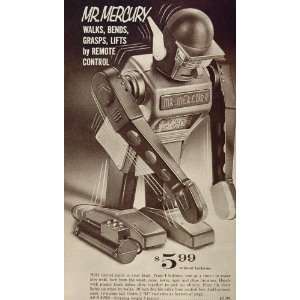 1963 Toy Ad Mr. Mercury Robot Remote Control UNUSUAL   Original Print 