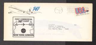 FAM 18   J1562 1st Pan Am 747 New York London  