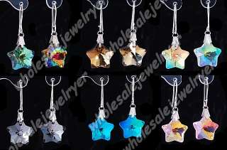 wholesale60pair 5style crystal glass dangle Earring  