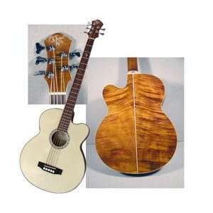   Kelly Firefly 5 String Acoustic Bass, Natural Musical Instruments
