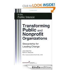 Transforming Public and Nonprofit Organizations Stewardship for 