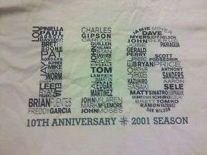 10th Anniversary 116 Wins T shirt Tshirt Seattle Mariners 2001 2011 