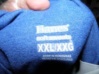 Rhinestone FLEUR DE LIS Zip Up Hoodie Jacket Hanes XXL New Orlean 