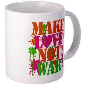  Mug (Coffee Drink Cup) Make Love Not War Peace Symbol Sign 