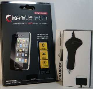 New ZAGG invisibleSHIELD Apple iPhone 4/4S HD Case Friendly Screen 