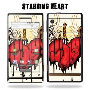   Sticker for Motorola Droid   Stabbing Heart: Cell Phones & Accessories