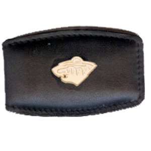    Minnesota Wild Silver Leather Money Clip: Sports & Outdoors