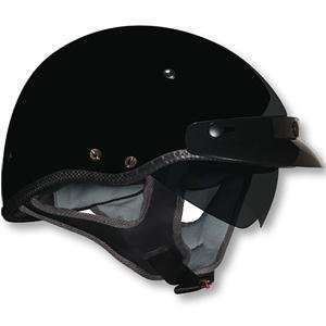  Vega XTV Half Helmet   2X Small/Gloss Black Automotive