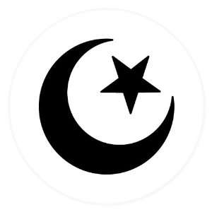  Islam Crescent Moon and Star car bumper sticker window 