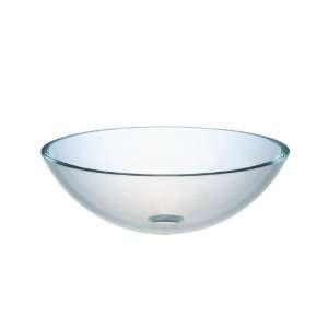  Xylem GV101WHI Crystal Clear Glass Vessel Sink