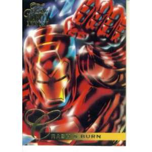 1995 Fleer Flair Marvel Annual Card #135  Crash & Burn (Iron Man 