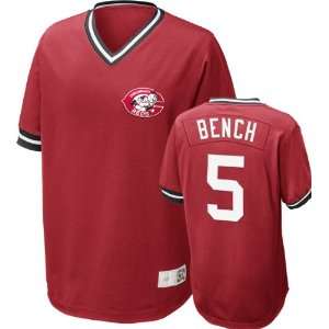  Cincinnati Reds Johnny Bench #5 Nike Red Cooperstown V 