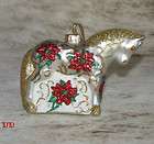 Painted Ponies SIGNED POINSETTIA Ornament RETIRED NIB  