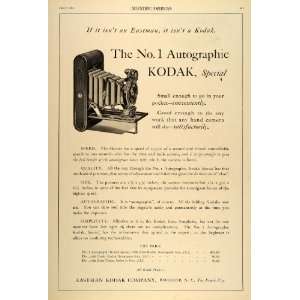   Kodak No. 1 Autographic Camera   Original Print Ad: Home & Kitchen