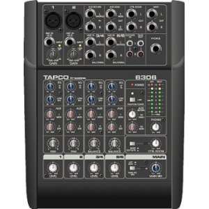  Tapco by Mackie 6306 6 Channel Mixer: Musical Instruments