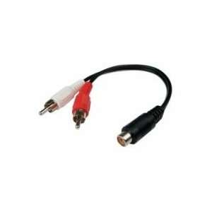  Cables Unlimited AUD 1500 01 6 Inches Y Splitter RCA 2M to 