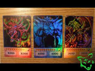 Custom Holographic Yugioh Orica Egyptian God Cards Anime  