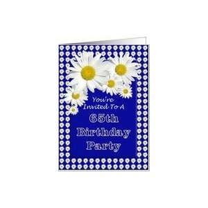 65th Birthday Party Invitations, Cheerful Daisies Card 