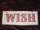 Home decor Wall Plaque Wooden Wish word saying __NEW__ 12 x 4.5 __B3