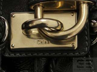 Chloe Black Patent Cowhide & Lambskin Leather Paddington Dome Handbag 