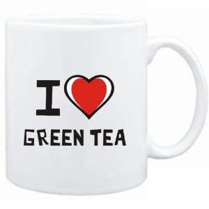 Mug White I love Green Tea  Drinks 