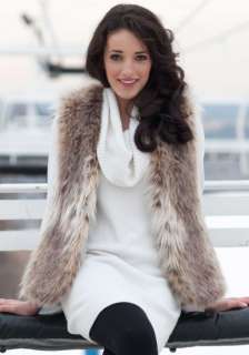 Donna Salyers Fabulous Furs Russian Lynx Faux Fur Fashionista Vest 