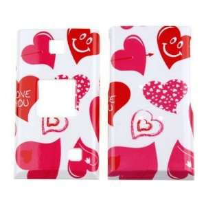 Solid Plastic Phone Design Cover Case Love Kiss For Kyocera Mako S4000