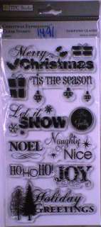TPC Studio   Christmas Expressions Clear Stamps #1491  