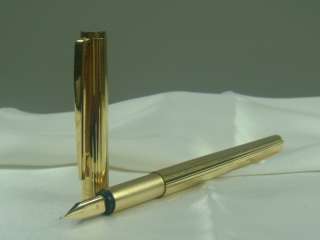   1970s Noblesse Gold Plated 14K 585 Fine nib Fountain Pen+Free Shipping