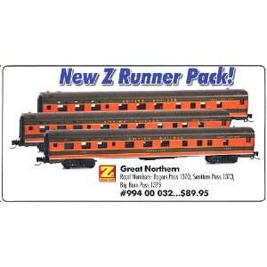  Micro Trains Z 3 Car Runner Pack   Great Northern Passenger Cars 