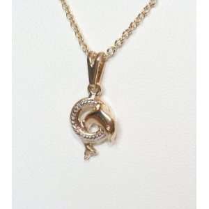 Young Girls SKILLUS Brand 18kt Gold Dolphin Necklace 