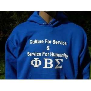  PBS Blue Hoodie   Motto w/Greek Letters   4XL: Everything 