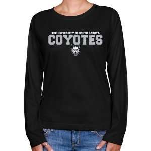  South Dakota Coyotes Ladies Black University Name Long 