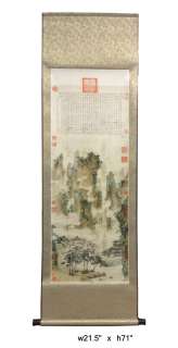 Chinese Print Water Mountain Scenery Scroll Painting fs178  